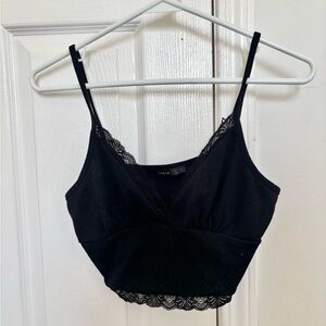 Black Lace Crop Top